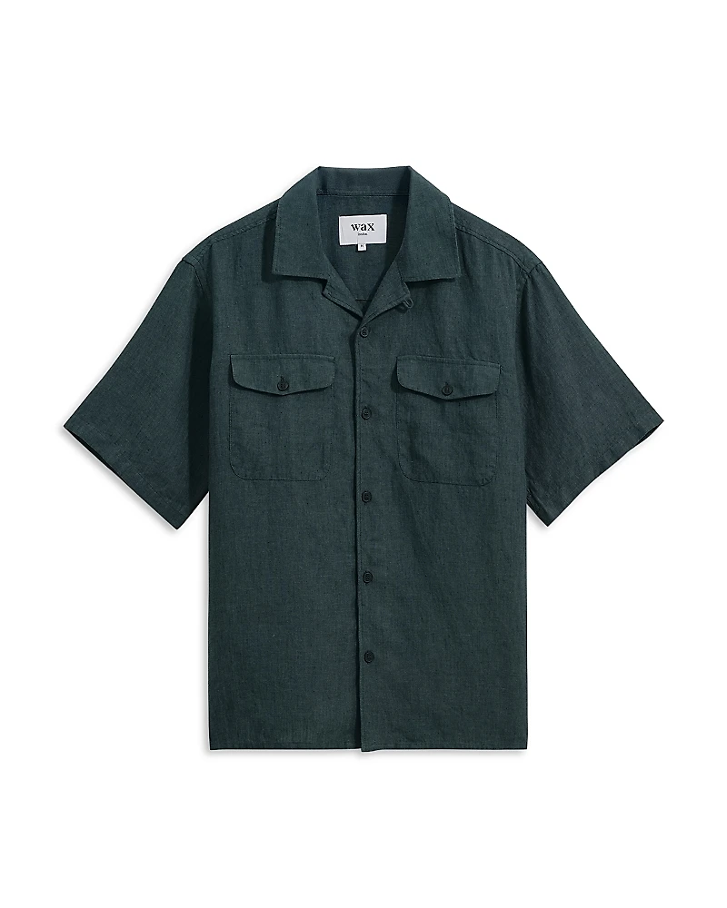 Wax London Bartlett Short Sleeve Linen Shirt