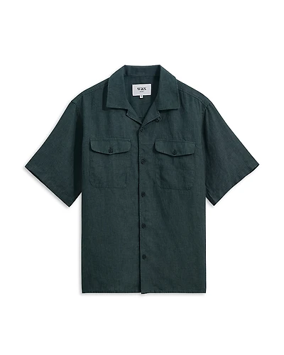 Wax London Bartlett Short Sleeve Linen Shirt