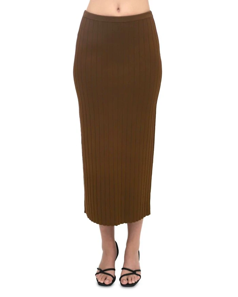 Ribbed Midi Skirt