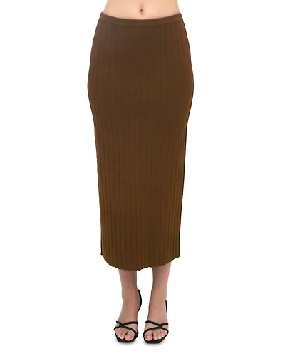 Ribbed Midi Skirt