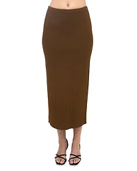 Ribbed Midi Skirt