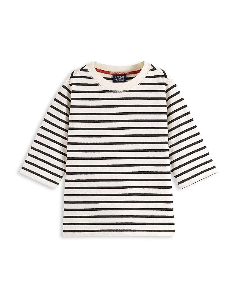 Scotch & Soda Girls' Breton Striped Tie Back Tee - Little Kid, Big Kid