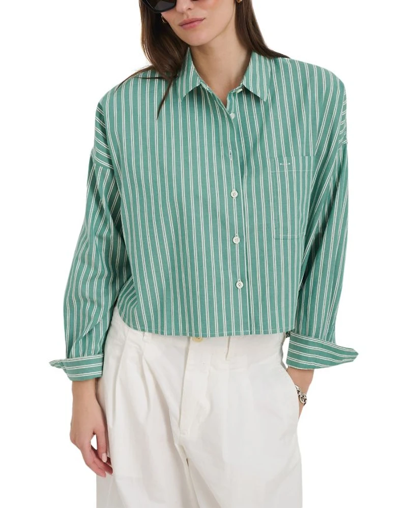 Jo Striped Cropped Shirt
