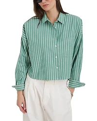 Alex Mill Jo Striped Cropped Shirt