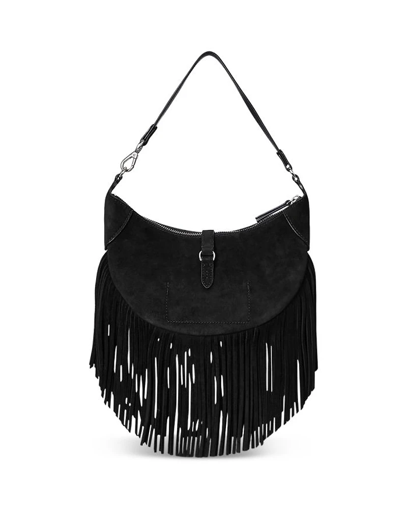 Polo ID Fringe Suede Mini Shoulder Bag