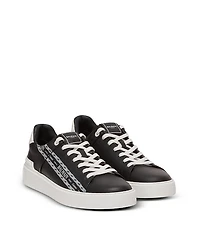 Balmain Men's B-Court Printed Calfskin Trainers Sneakers