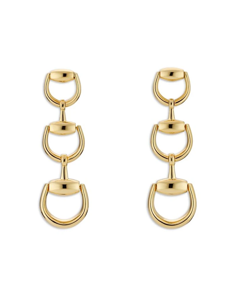 18K Yellow Gold Horsebit Earrings