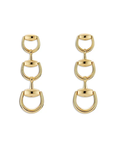 18K Yellow Gold Horsebit Earrings