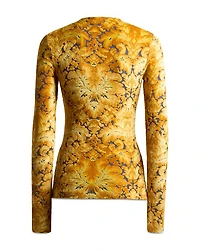 Printed Long Sleeve Jersey Top