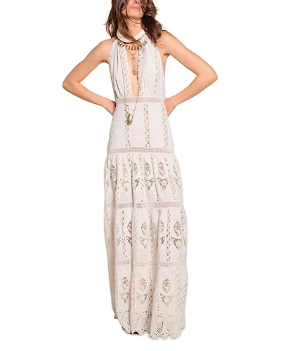 Luz Tropical Halter Maxi Dress