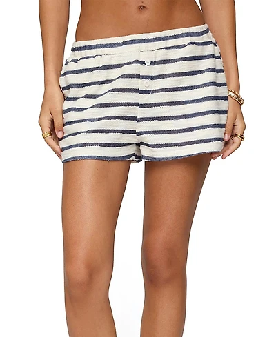 Edikted Collins Striped Shorts