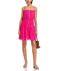 Aqua Gathered Mini Dress - Exclusive