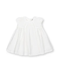 Girls' Short Sleeve Special Occasion Linen Pintuck Dress - Baby