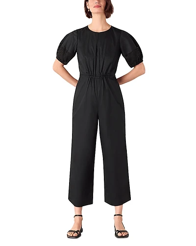 Whistles Broderie Poplin Jumpsuit