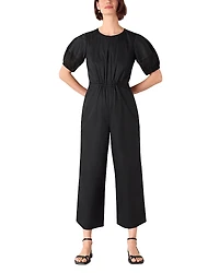 Whistles Broderie Poplin Jumpsuit