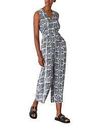 Whistles Petites Hatched Squares Jumpsuit