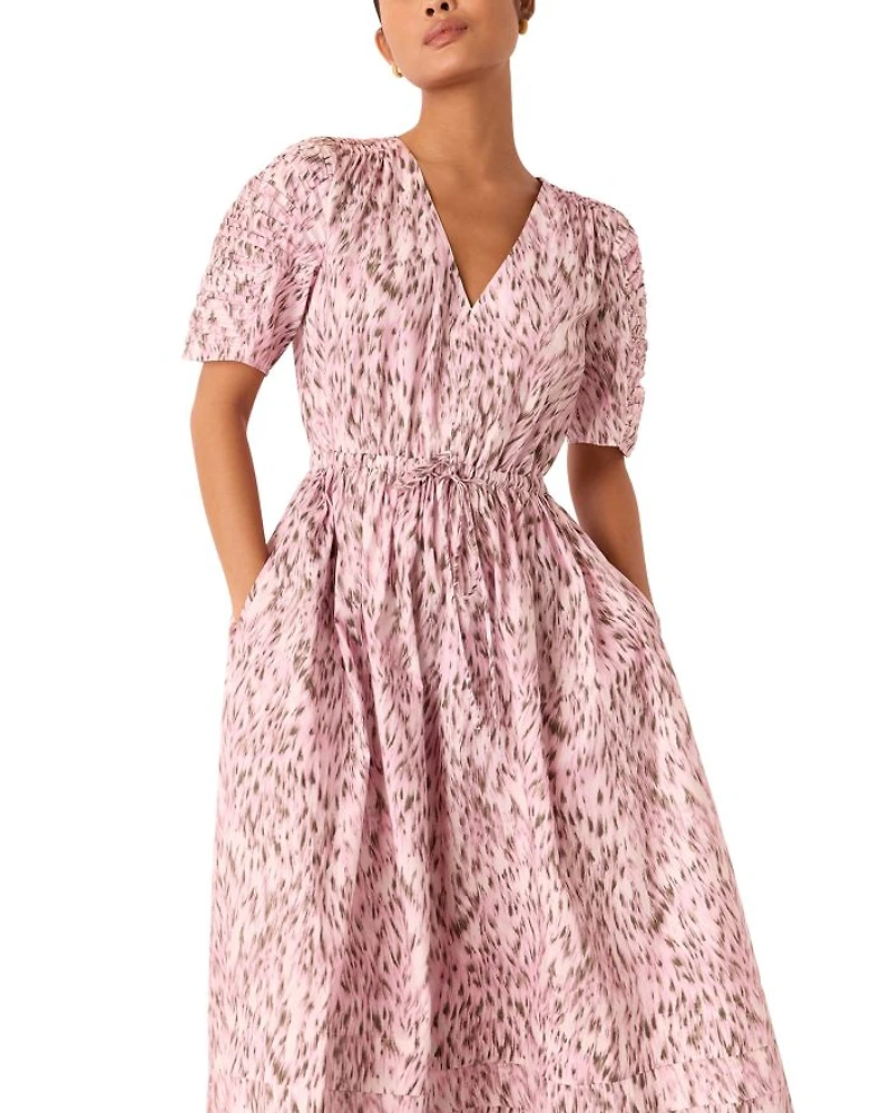 Petite Leopard Midi Dress