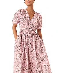 Petite Leopard Midi Dress