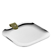 Christofle Club Trinket Tray with Leather Detail