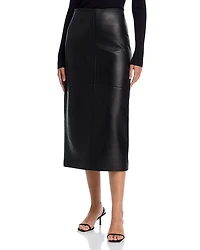 A. l.c. Marta Leather Midi Skirt
