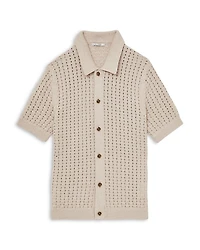 Crochet Short Sleeve Regular Fit Shirt