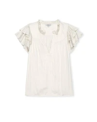 Calista Double Flutter Sleeve Top