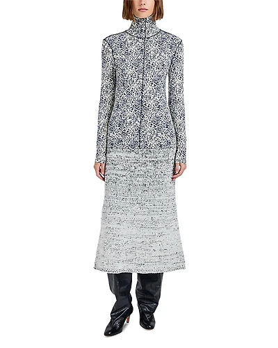 Proenza Schouler White Label Audrey Cheetah Roll Neck Top