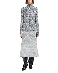 Proenza Schouler White Label Audrey Cheetah Roll Neck Top