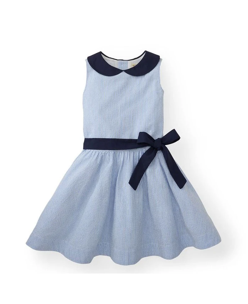 Girls' Organic Peter Pan Collar Seersucker Dress - Baby