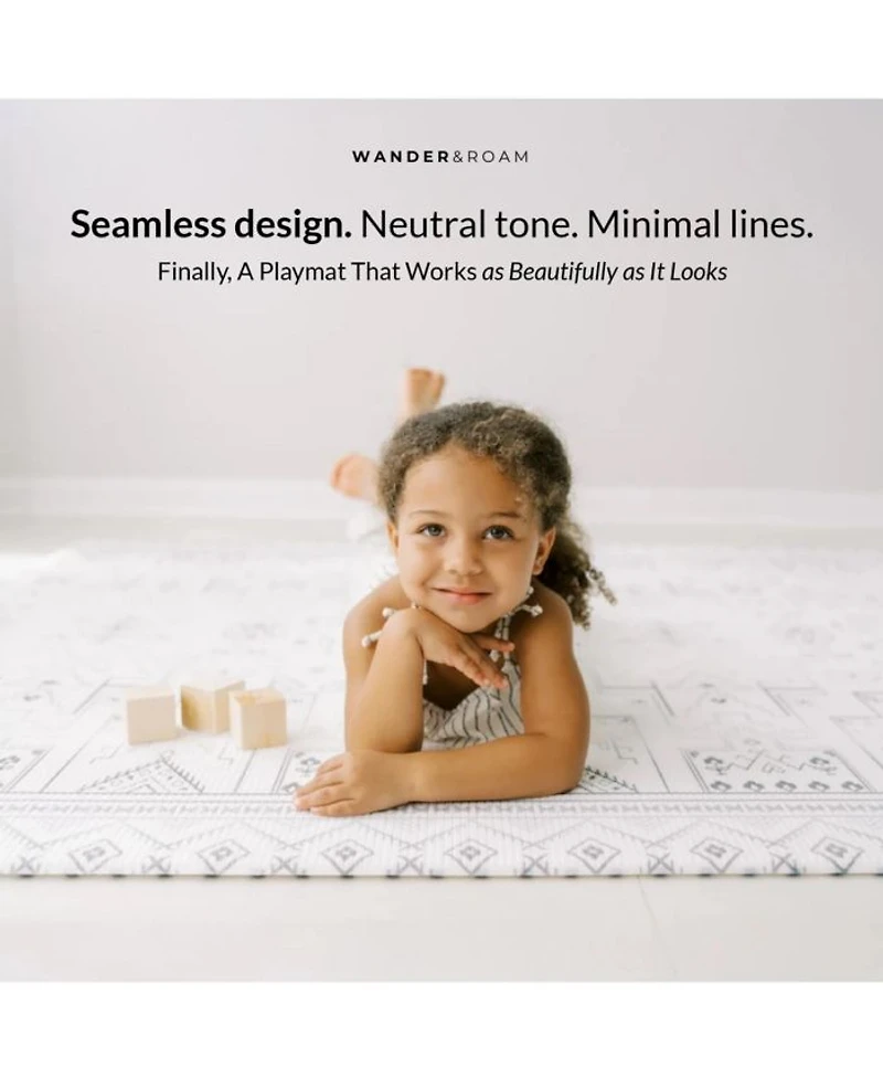 Reversible Baby PlayMat - Art Deco Inspired Design – Soft, Non-Toxic Foam – Waterproof, Easy to Clean