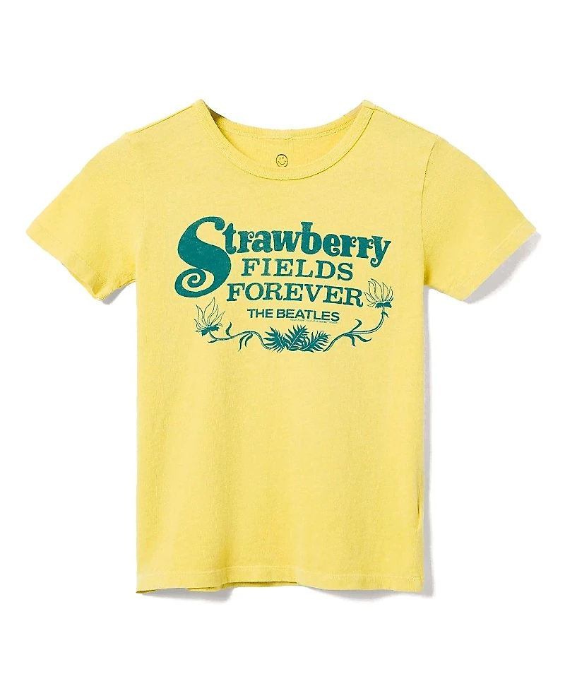 Junk Food Clothing Unisex The Beatles Strawberry Fields Tee - Little Kid, Big Kid