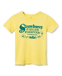Junk Food Clothing Unisex The Beatles Strawberry Fields Tee - Little Kid, Big Kid