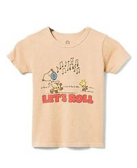Junk Food Clothing Unisex Snoopy Let's Roll Tee - Little Kid, Big Kid