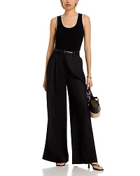 Sleeveless Scoop Neck Whipstitch Sweater