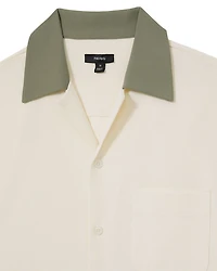 Peza Textured Color Block Cuban Shirt