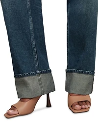 Belinda Mid Rise Straight Jeans Blue