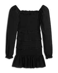 KatieJnyc Girls' Laila Long Sleeved Smocked Dress - Big Kid