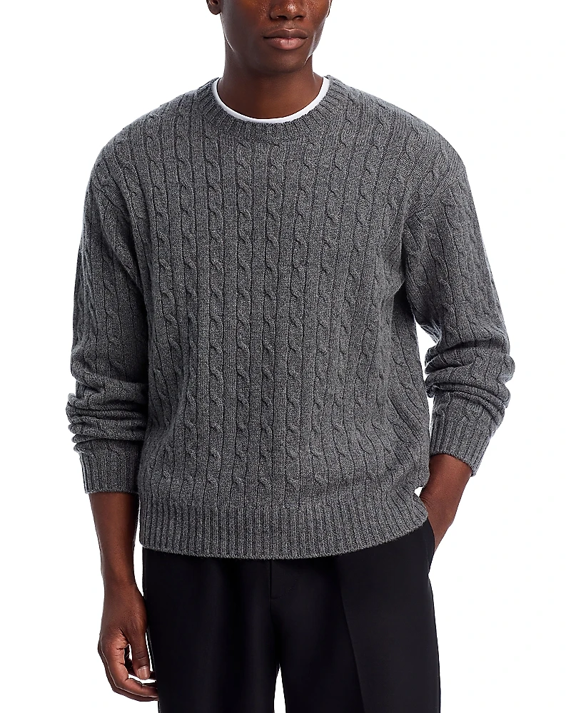 Frame Cashmere Cable Crewneck Sweater