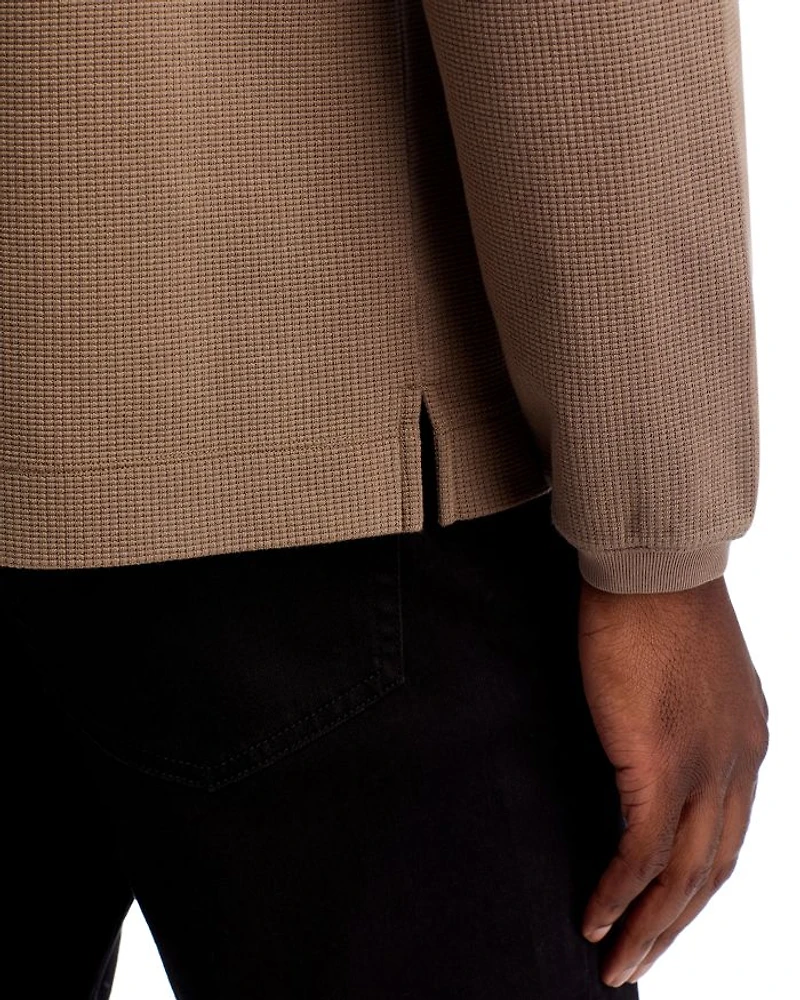 Cotton Waffle Textured Long Sleeve Tee