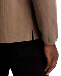 Cotton Waffle Textured Long Sleeve Tee