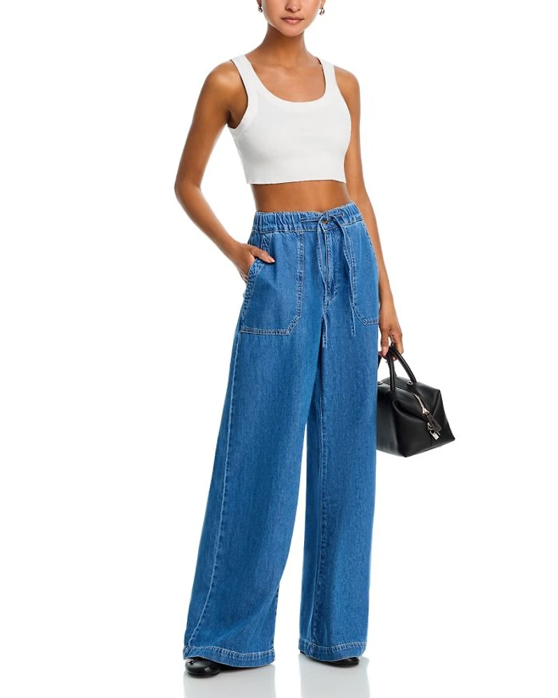 Rumi High Rise Wide Leg Jeans Nimes