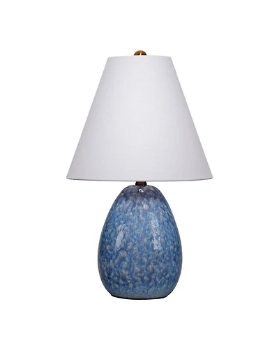 Raindrop Ceramic Table Lamp with Linen Shade