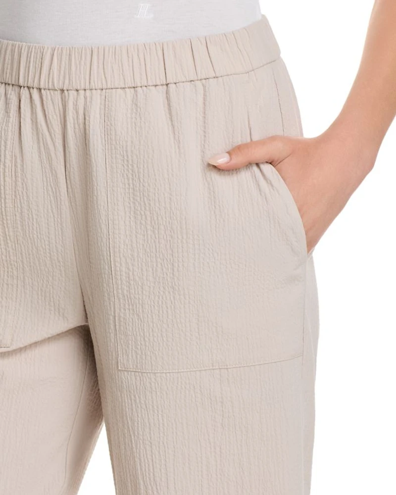 Stretch Jersey High Waisted Tapered Ankle Pants