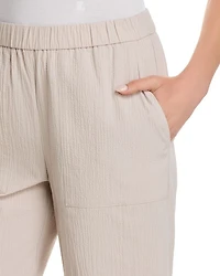 Stretch Jersey High Waisted Tapered Ankle Pants