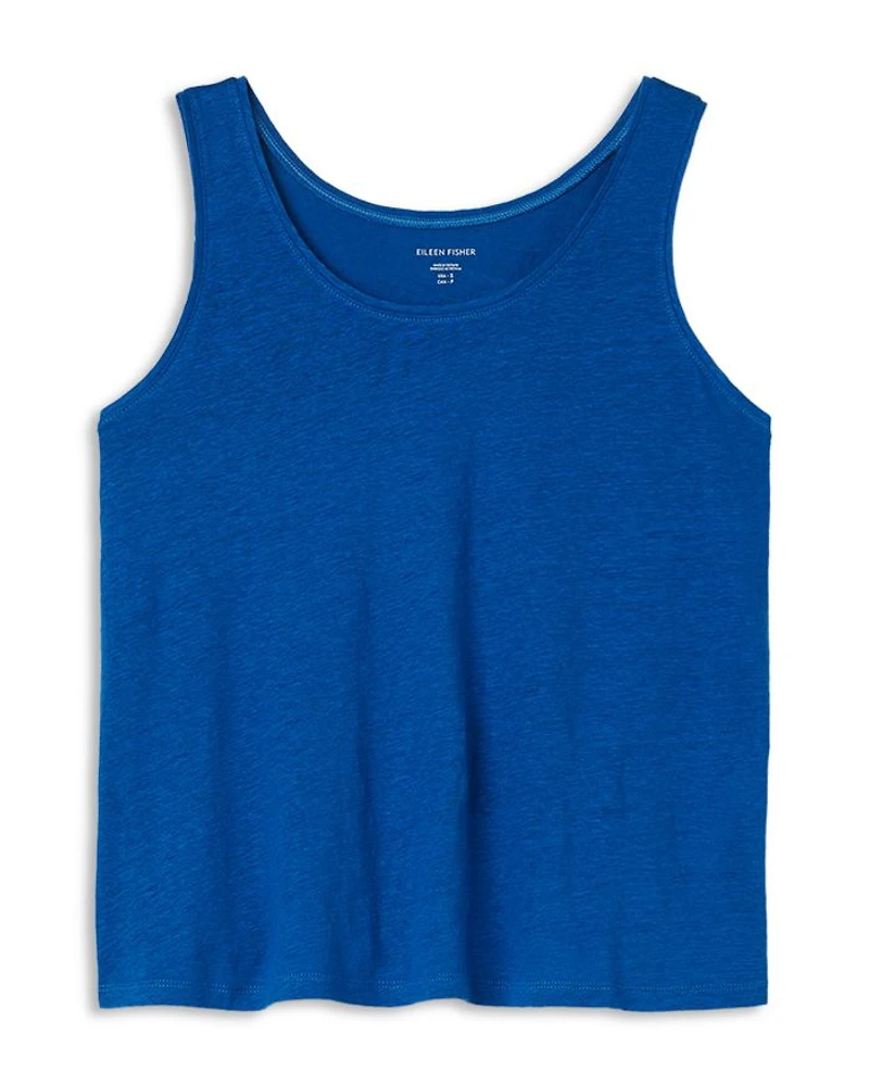 Scoop Neck Linen Tank Top