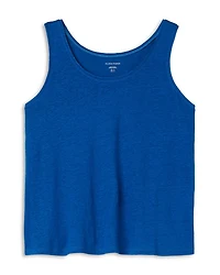 Scoop Neck Linen Tank Top