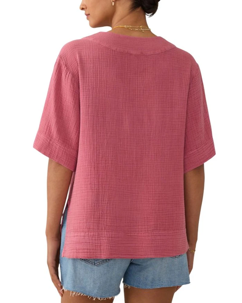 Dune Relaxed Fit Cotton Gauze Top