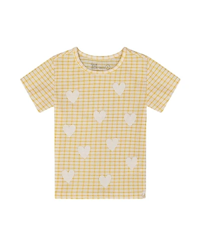 Deux par Girls' Crinkle Top with Applique - Big Kid