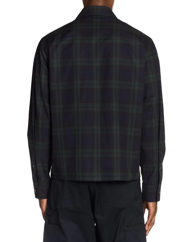 Plaid Zip Front Jacket