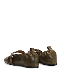 Women's Buckle Strap Ballerinas